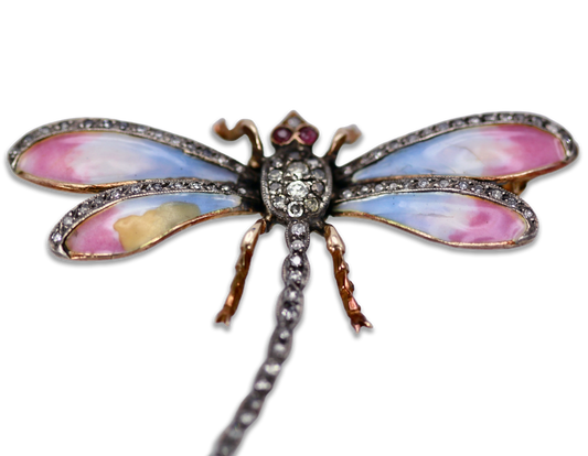 14K gold pastel butterfly