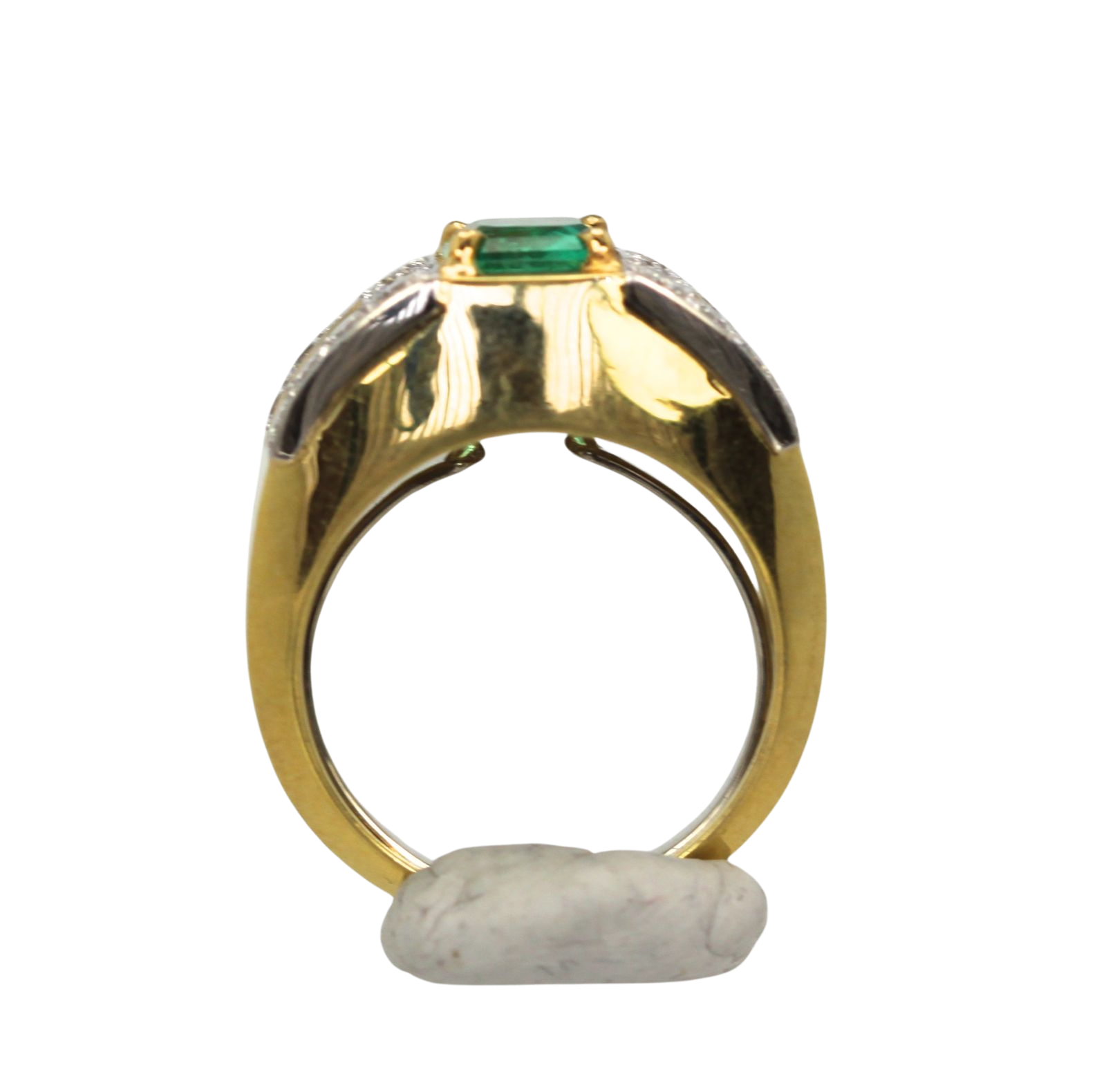David Webb Emerald Diamond Ring