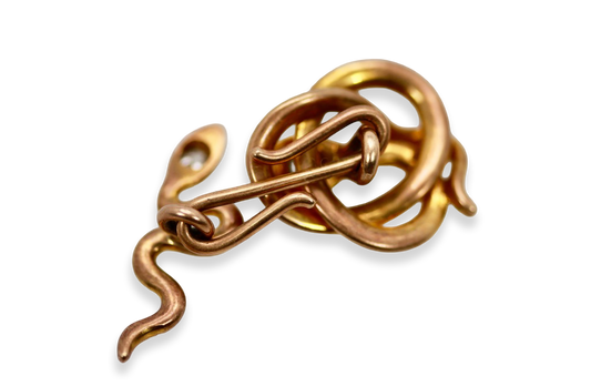 Snake Serpent Cufflinks 14K Yellow Gold