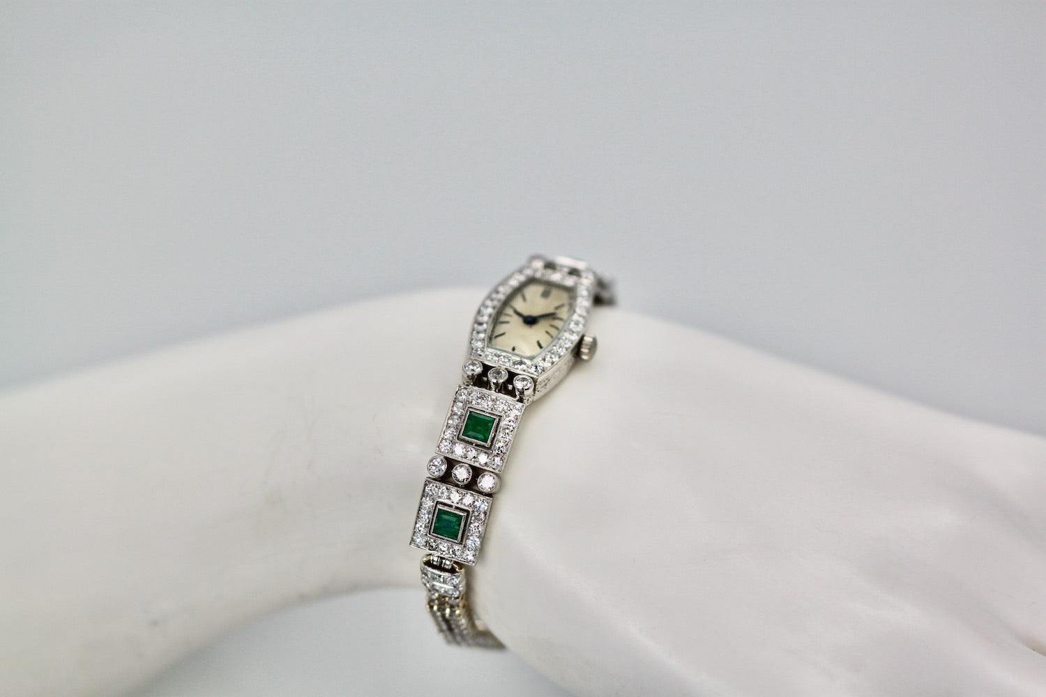 Deco Emerald strap watch