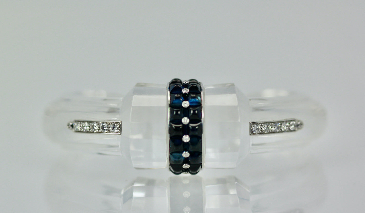 Rock Crystal Bracelet with Sapphires