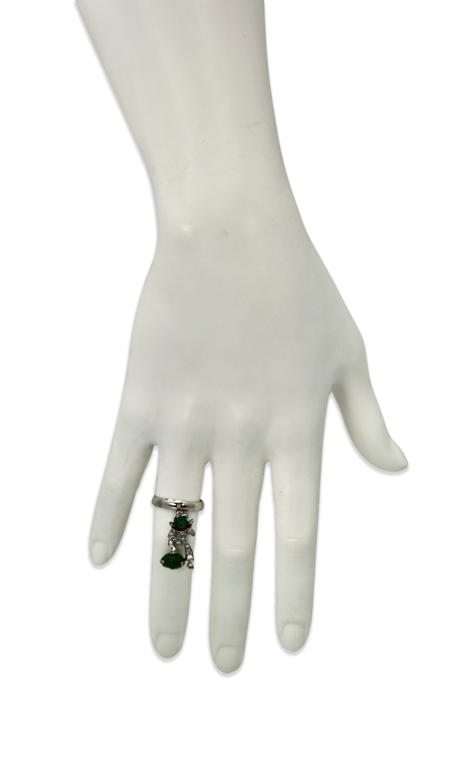 Platinum "Melon Man" Charm Ring
