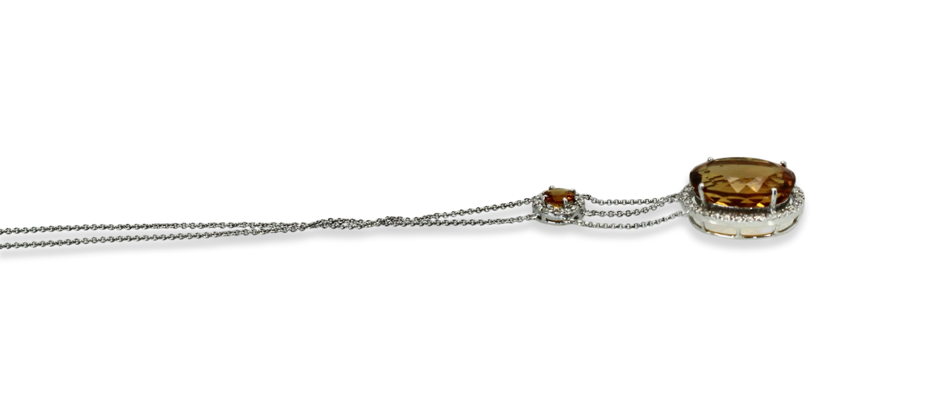 Madeira citrine diamond necklace