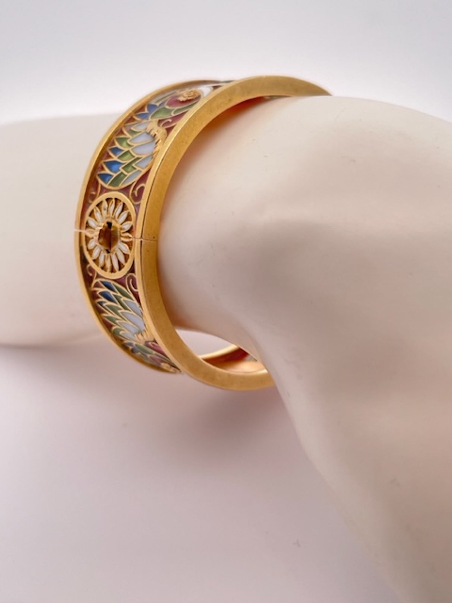 Masriera Y Carreras Plique a Jour Bracelet 18K
