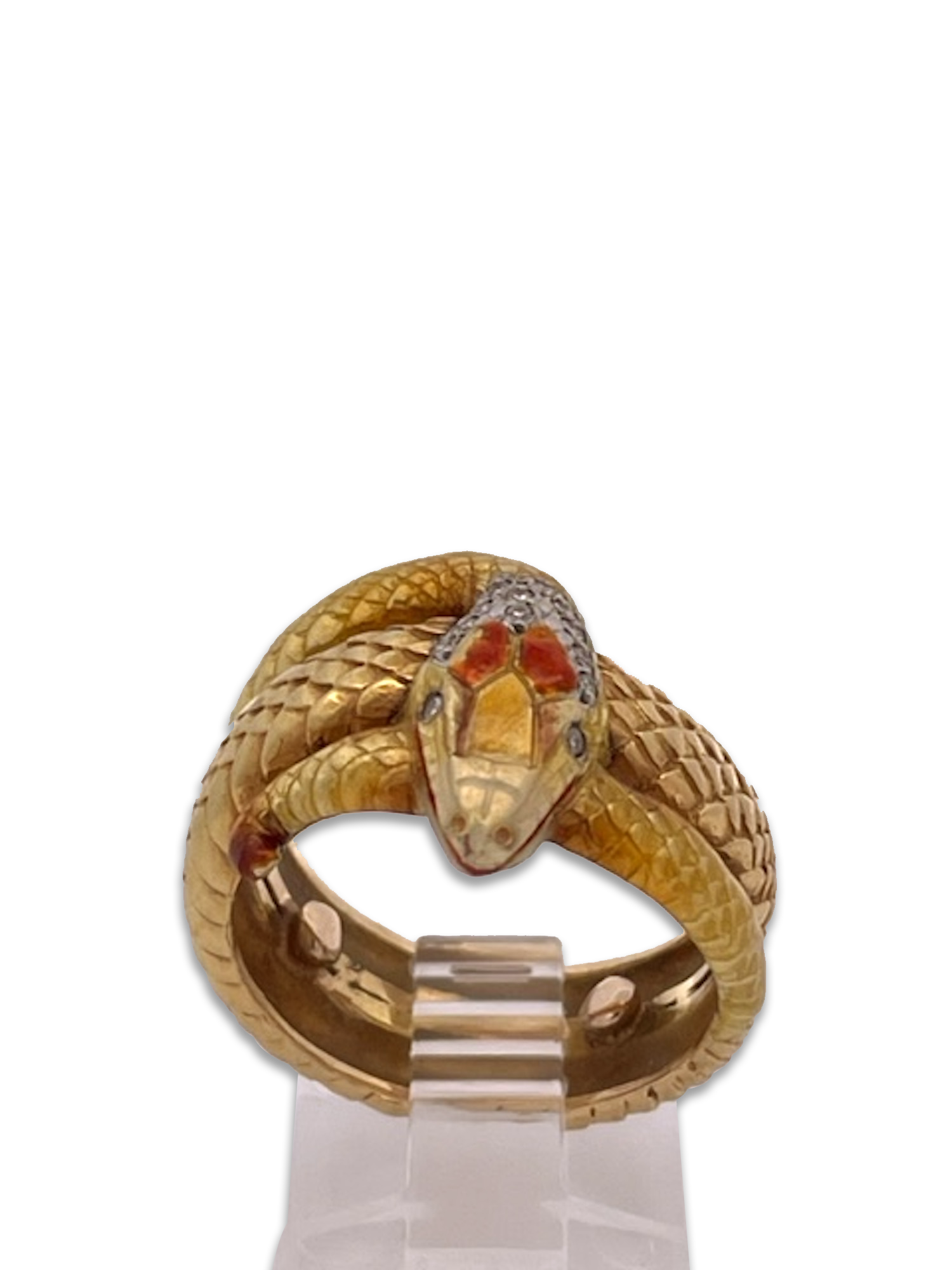 Masriera 18K Enamel Snake Ring