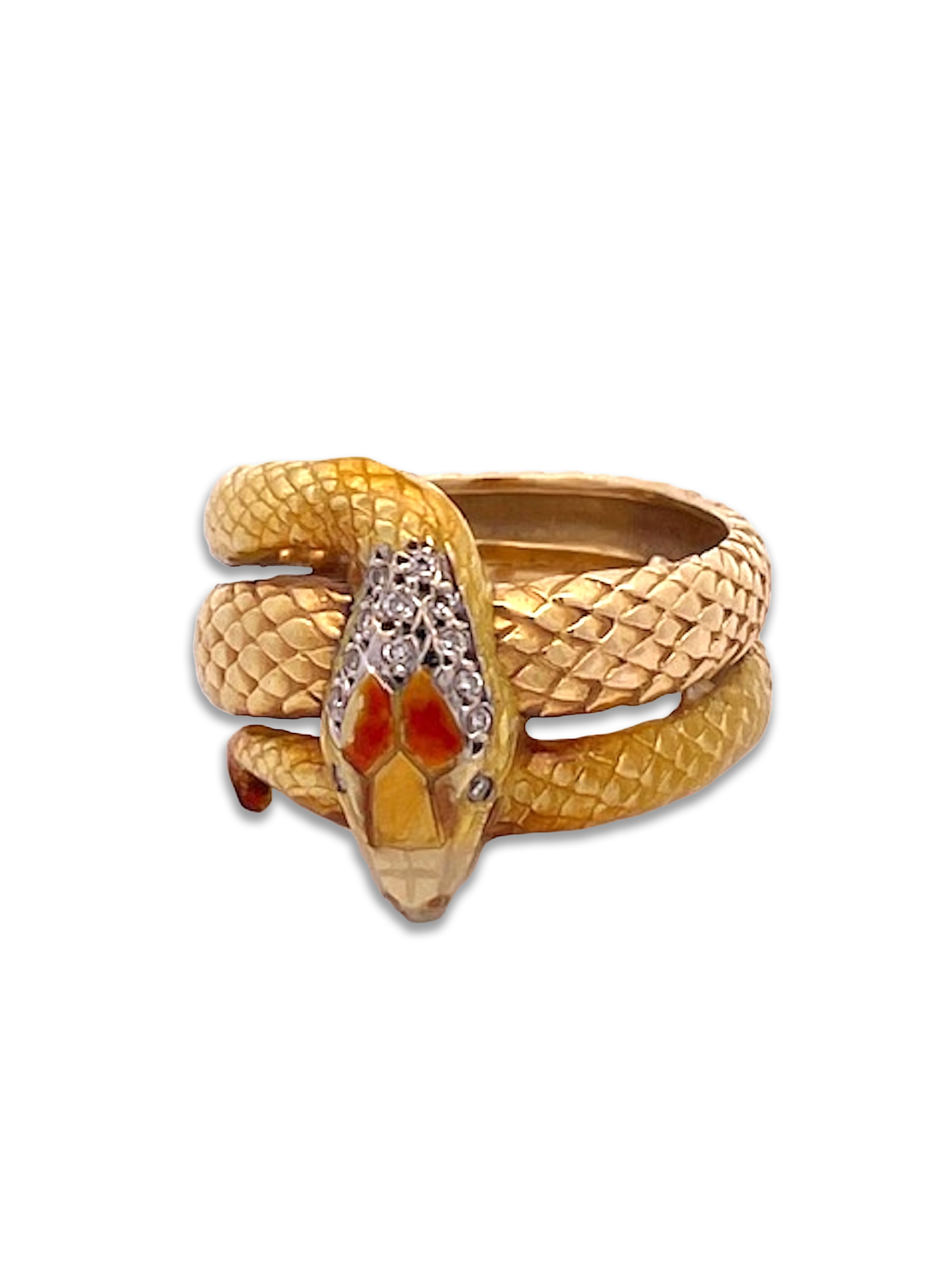 Masriera 18K Enamel Snake Ring