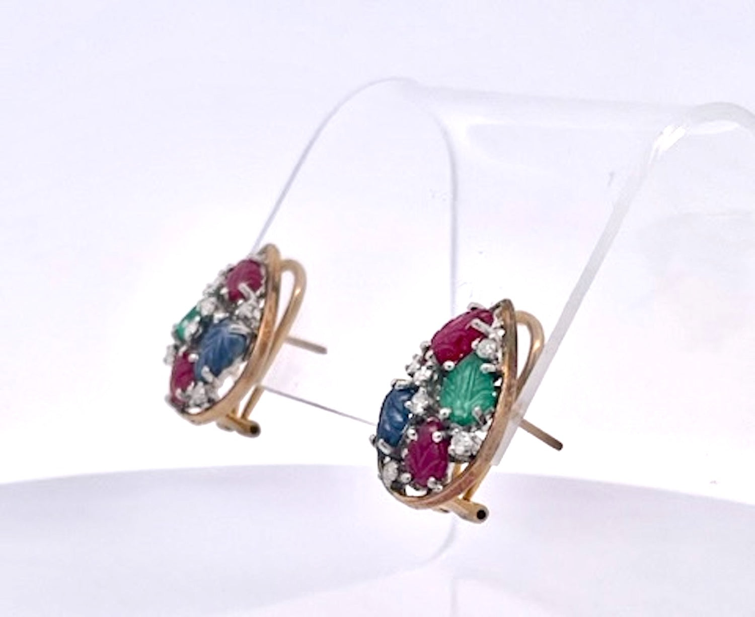 Tutti Frutti matched set with rubies and emeralds