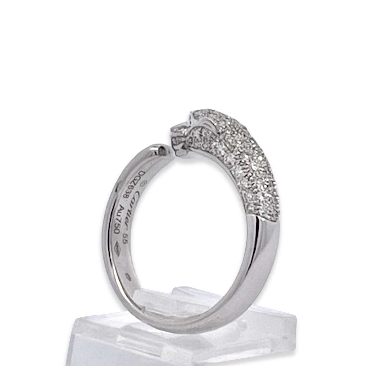 Small Cartier Panthere ring with animal head detail