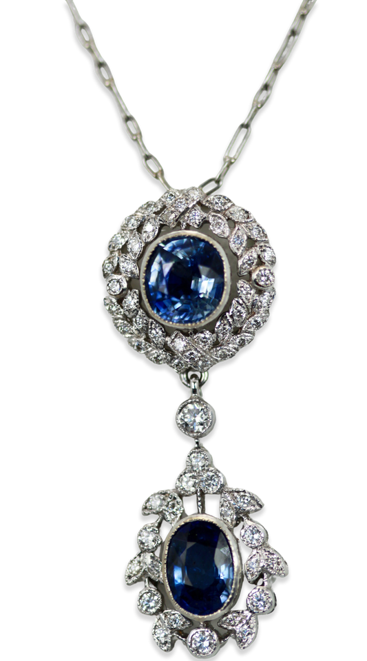 Diamond drop necklace, vintage