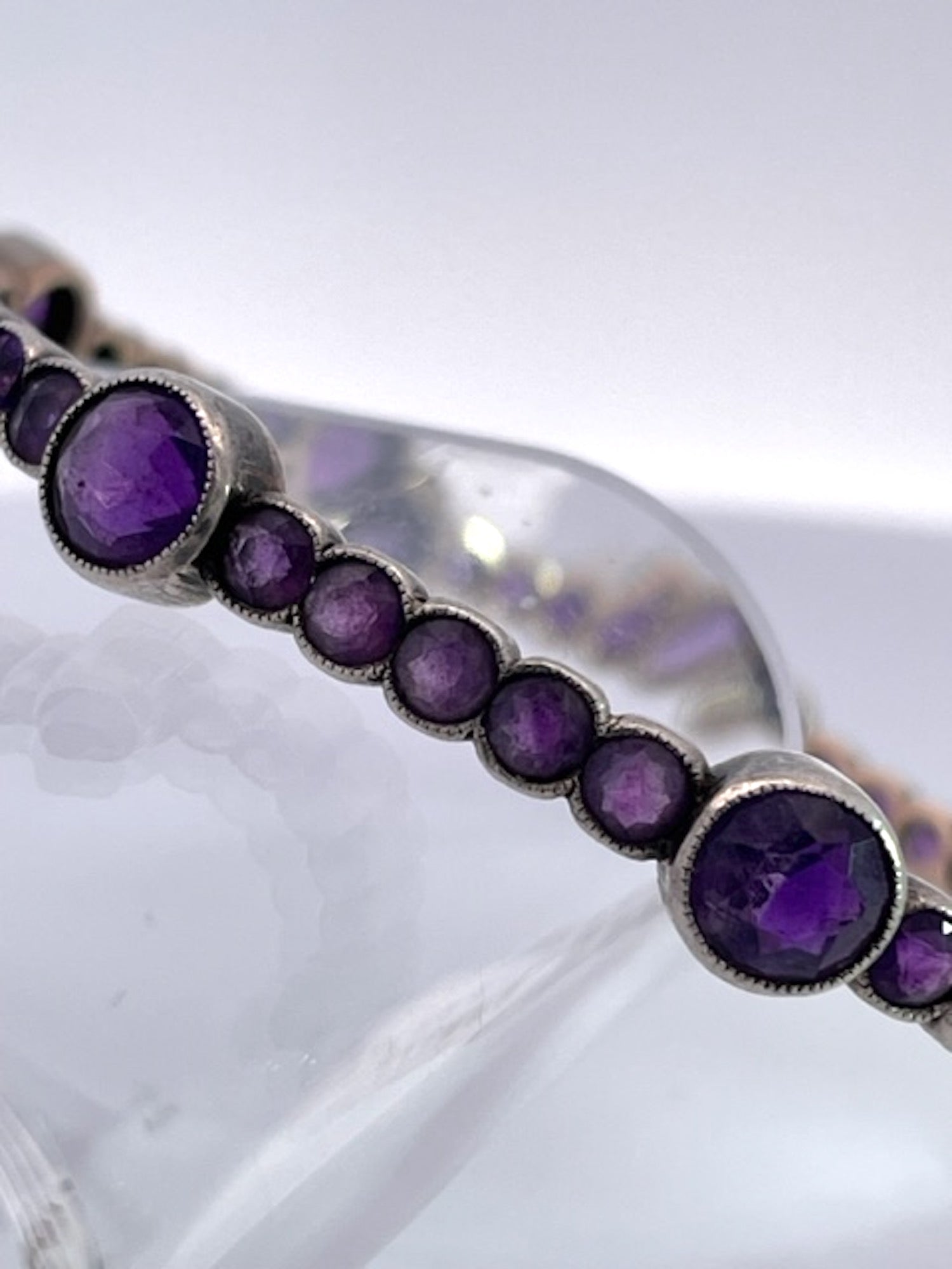 Antique amethyst bracelet, 15K