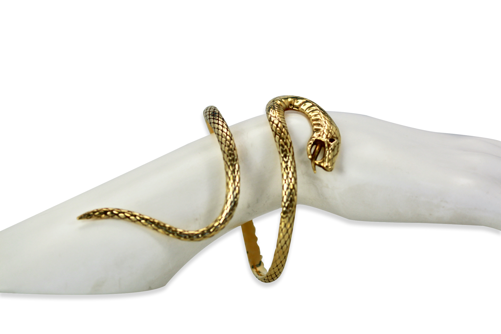 Gold snake-shaped bracelet
