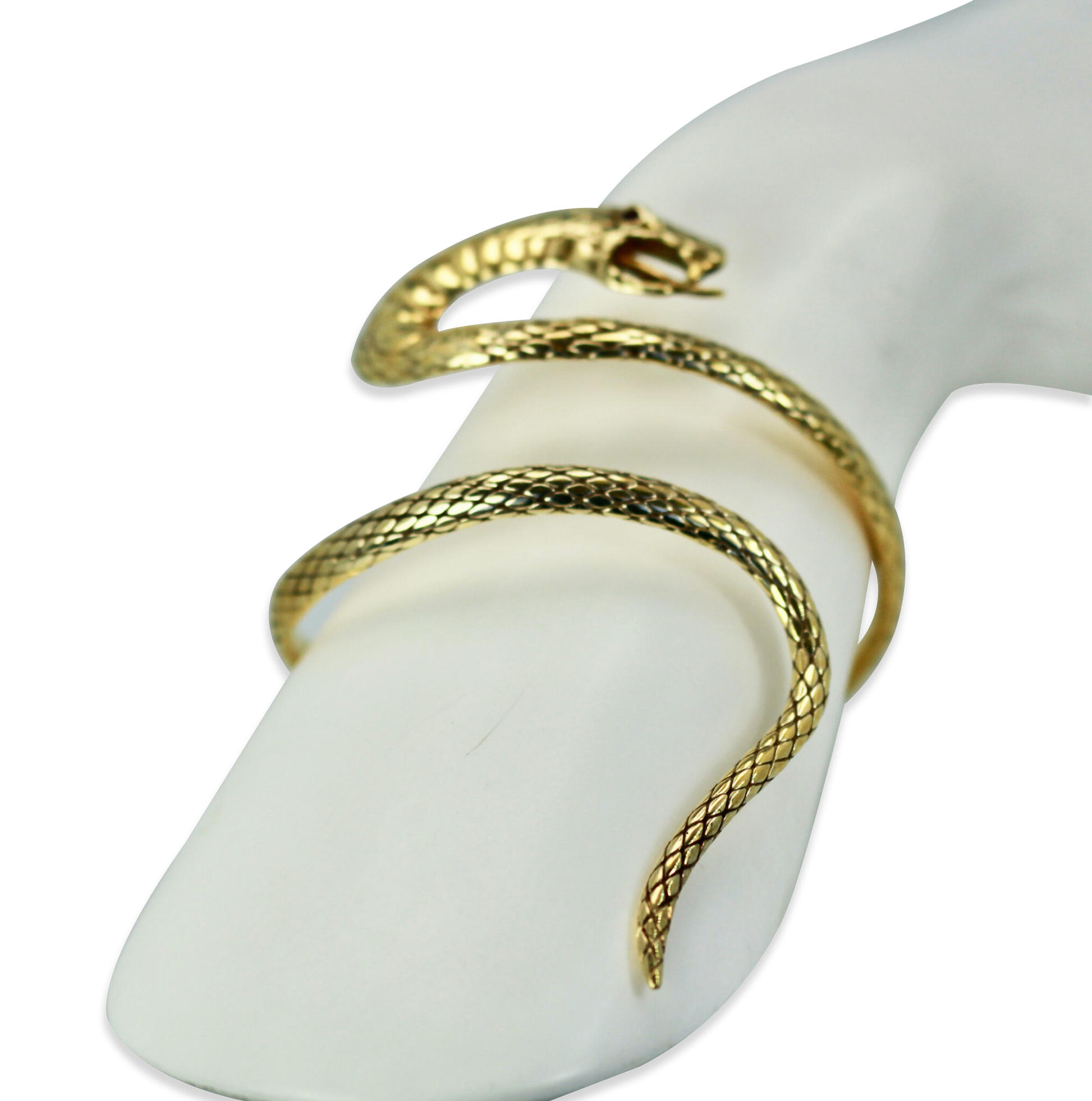 14K gold snake bracelet