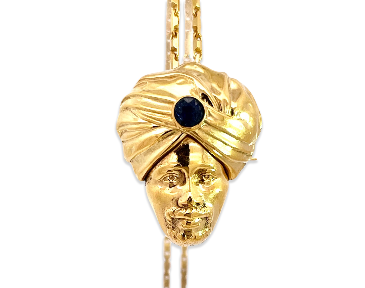 Gold genie charm necklace