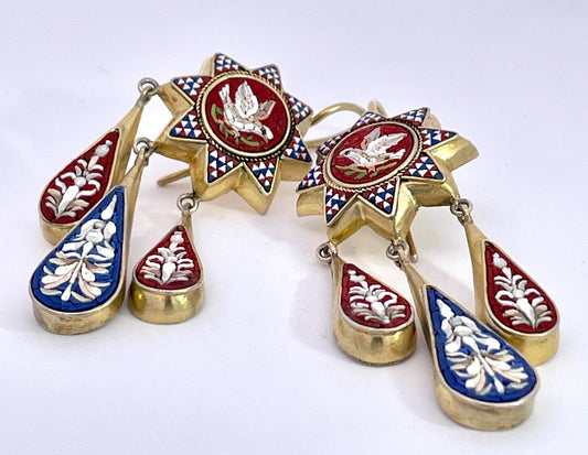 Victorian Mosaic Drop Earrings