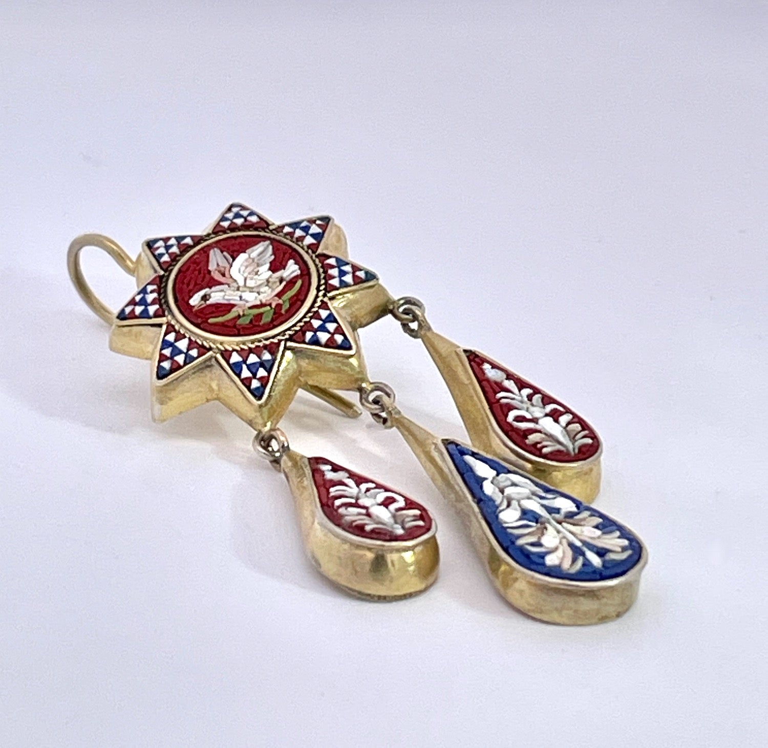 1880s Drop Earrings Mosaic