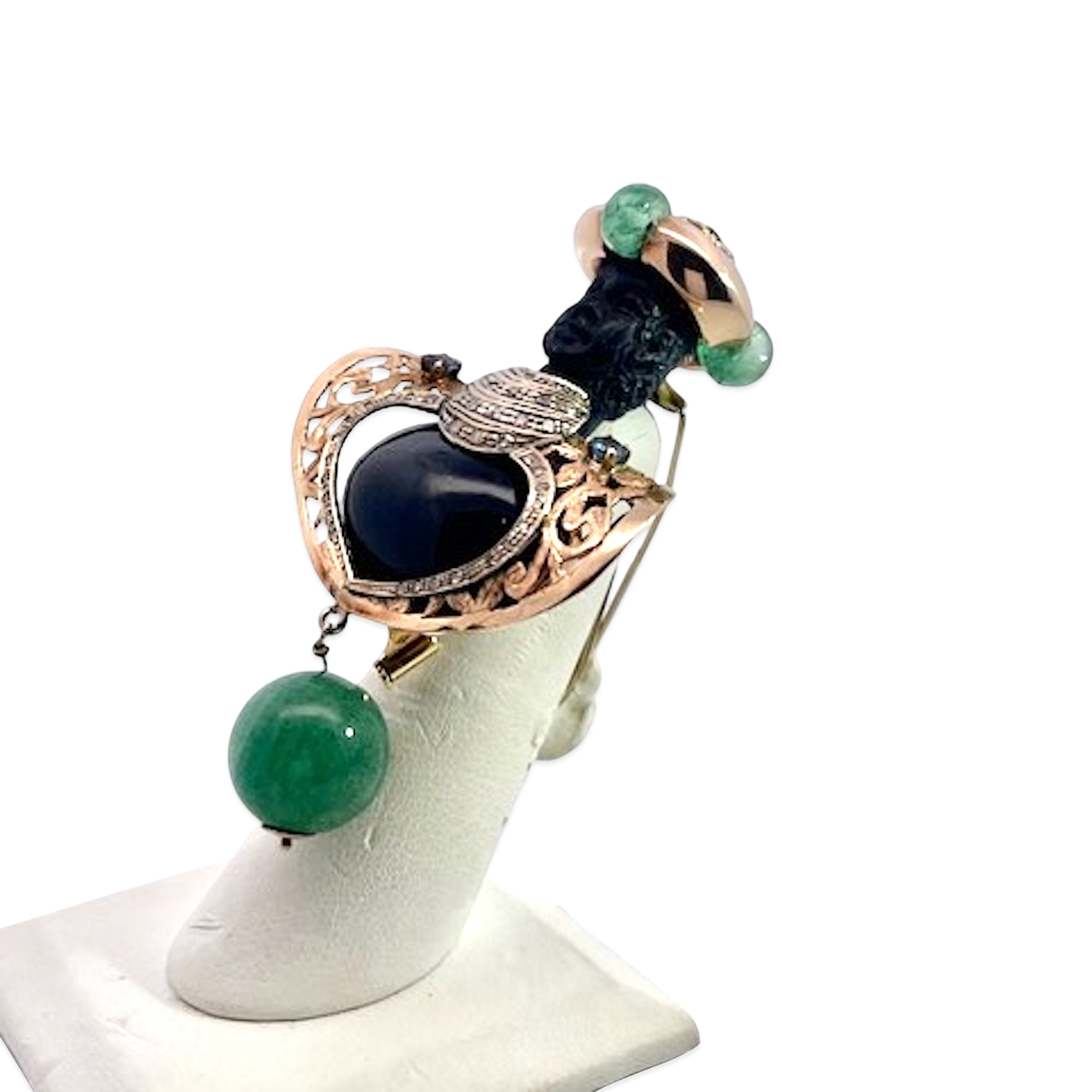 Diamond-studded Moretto bust
