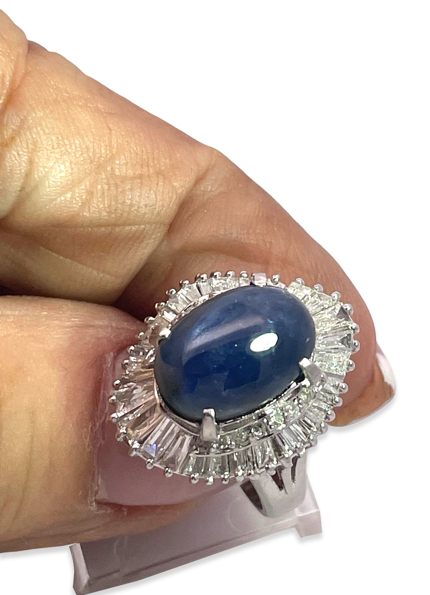 Burma Sapphire Diamond Ring