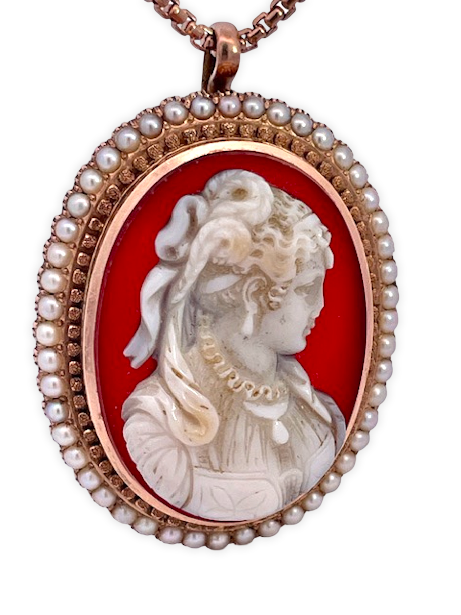 Victorian Cameo Set 14K Gold