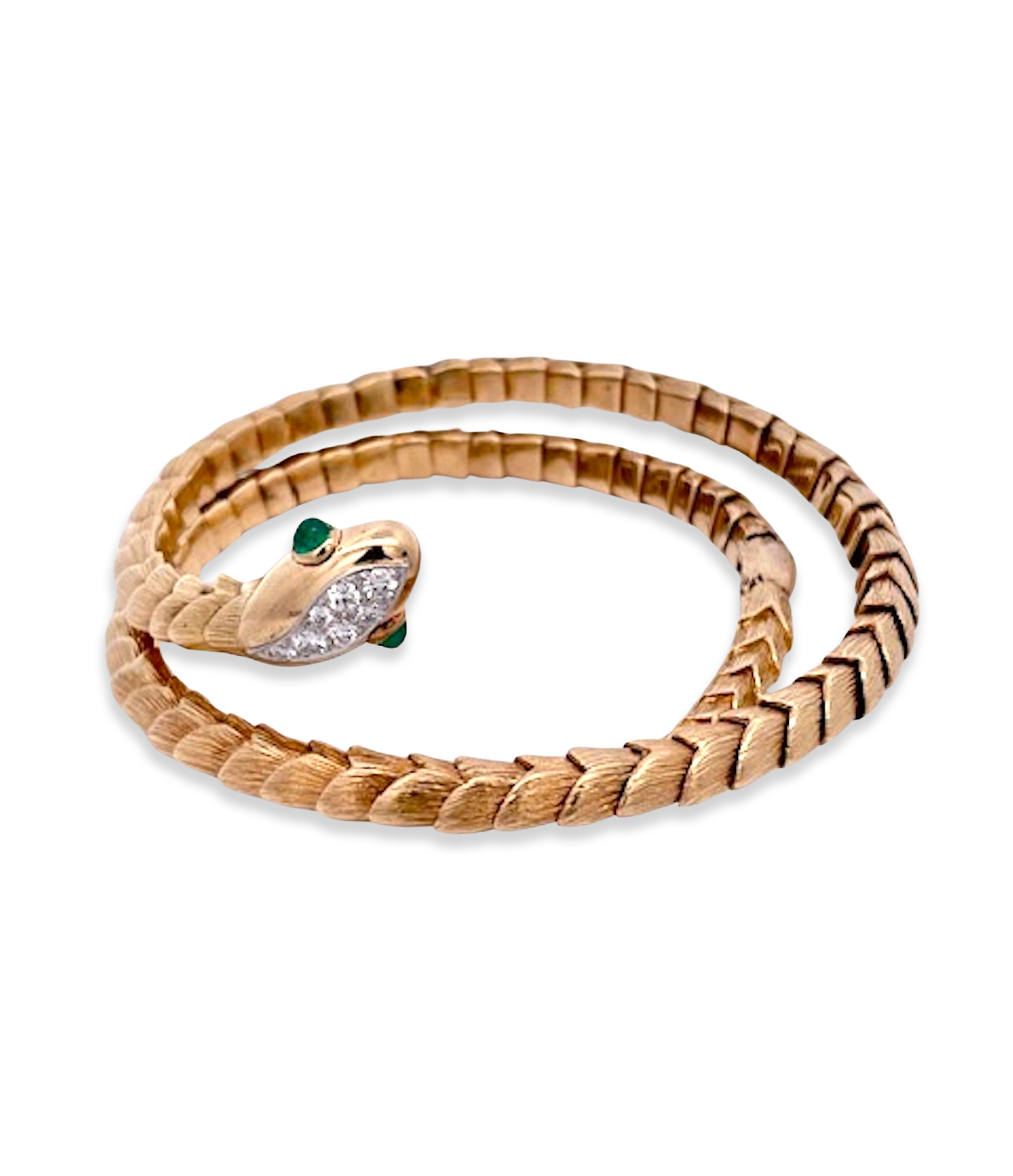 Emerald eye snake bracelet