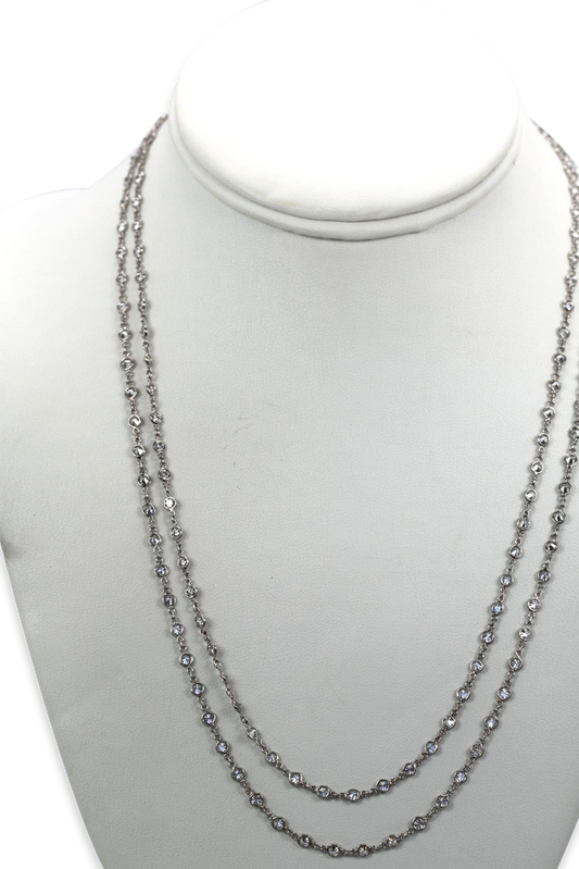 Diamond Platinum Eternity Necklace