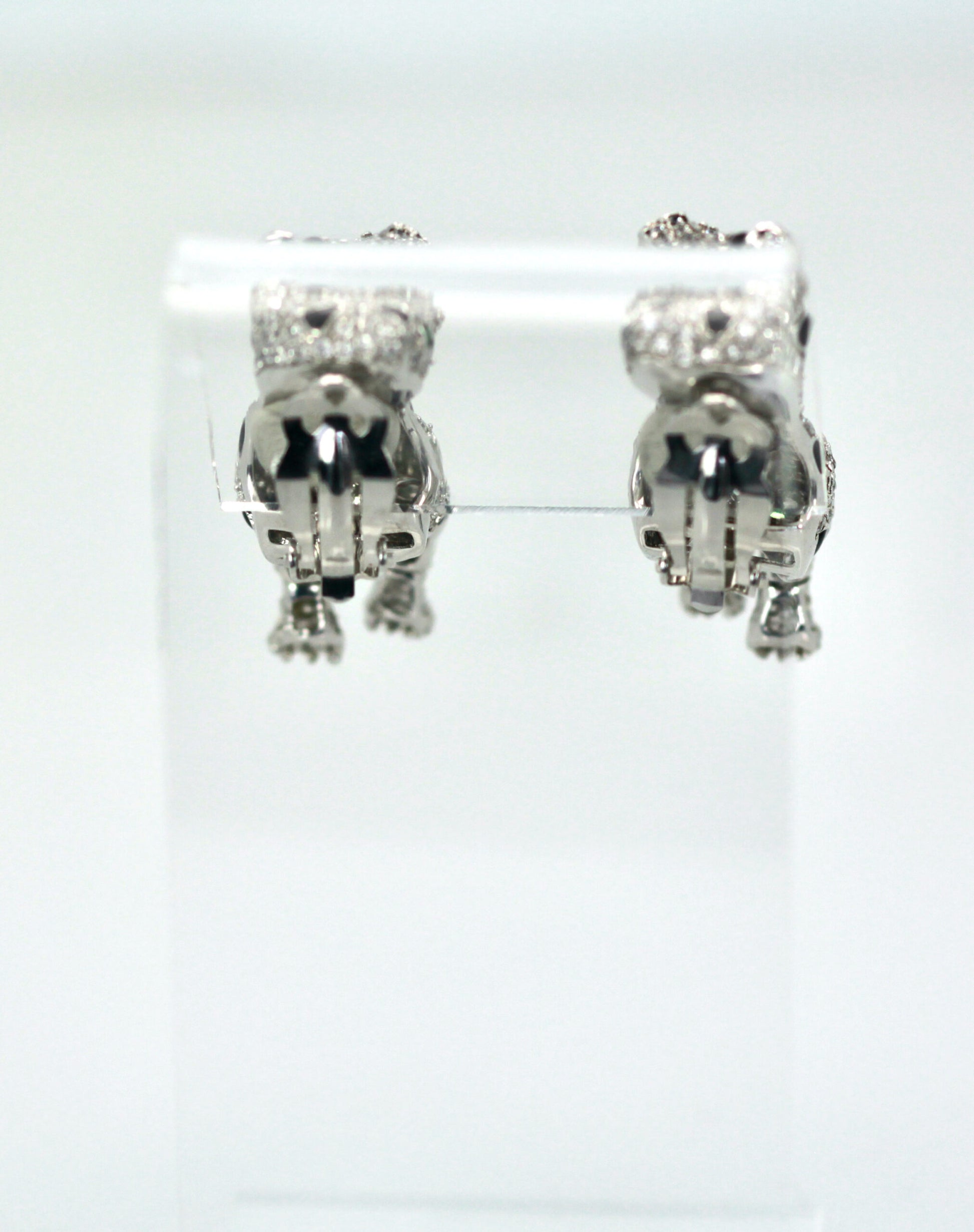Panther Earrings with Emerald Eyes