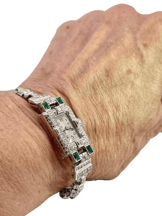 Deco Emerald Diamond Watch