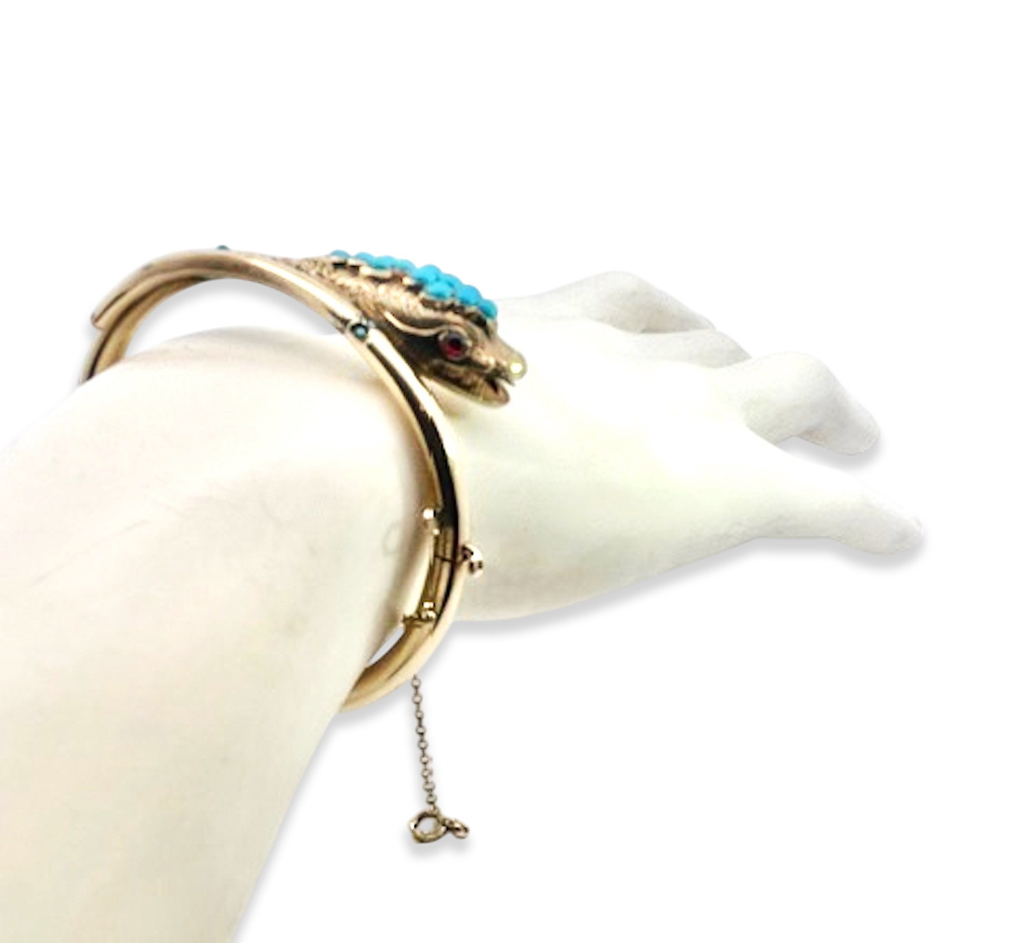 Snake Bracelet with Turquoise Beads
