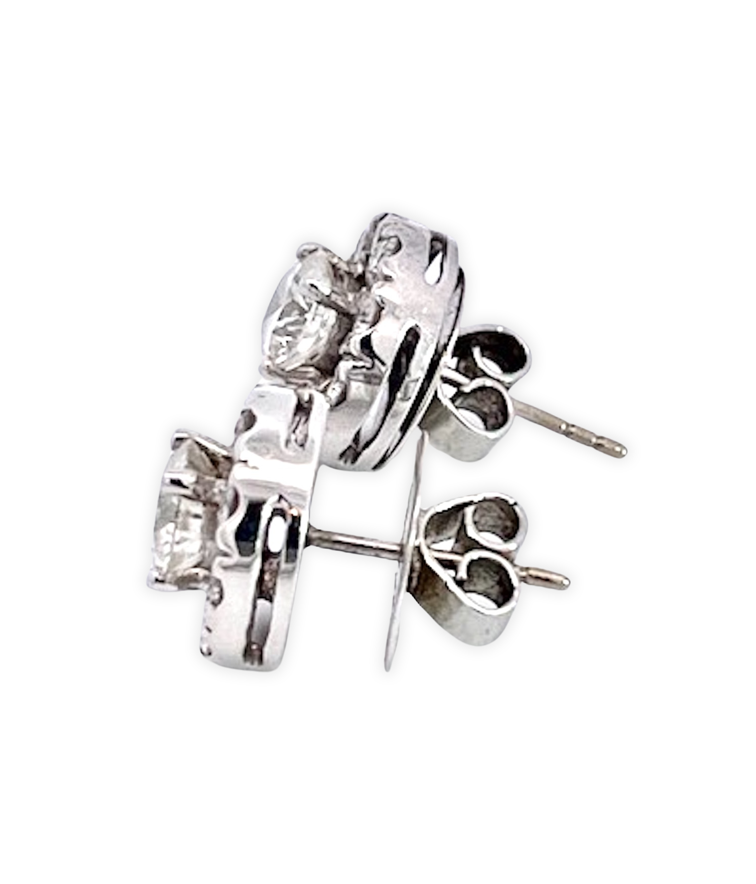 18K Halo Stud Earrings