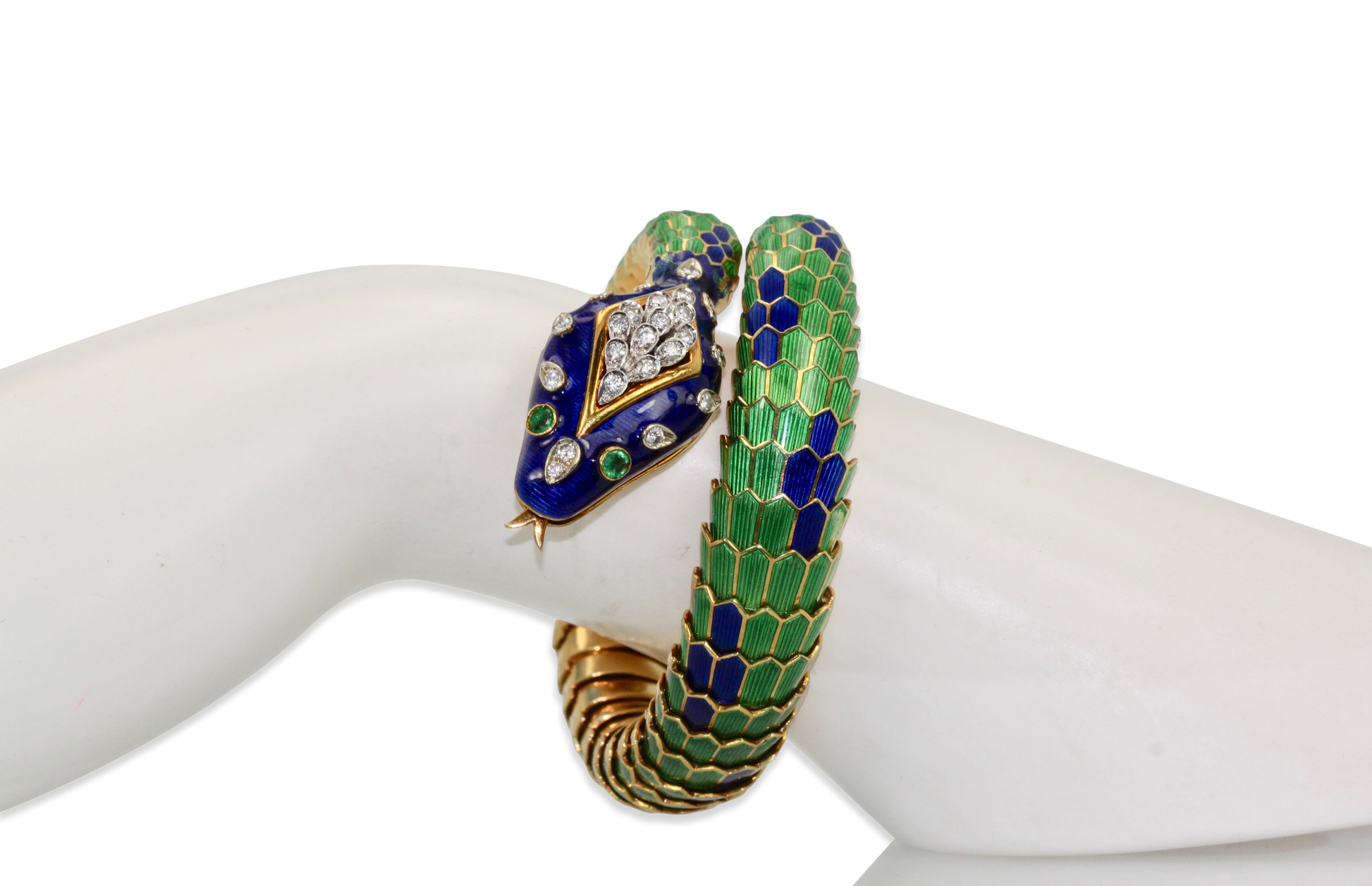 Enamel Articulated Snake Bracelet