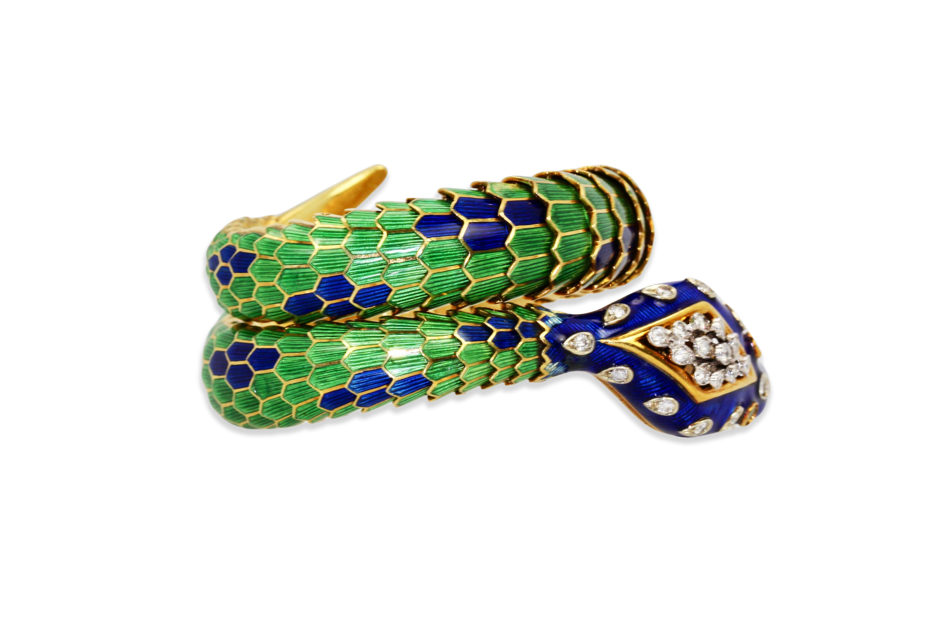 Enamel Articulated Snake Bracelet