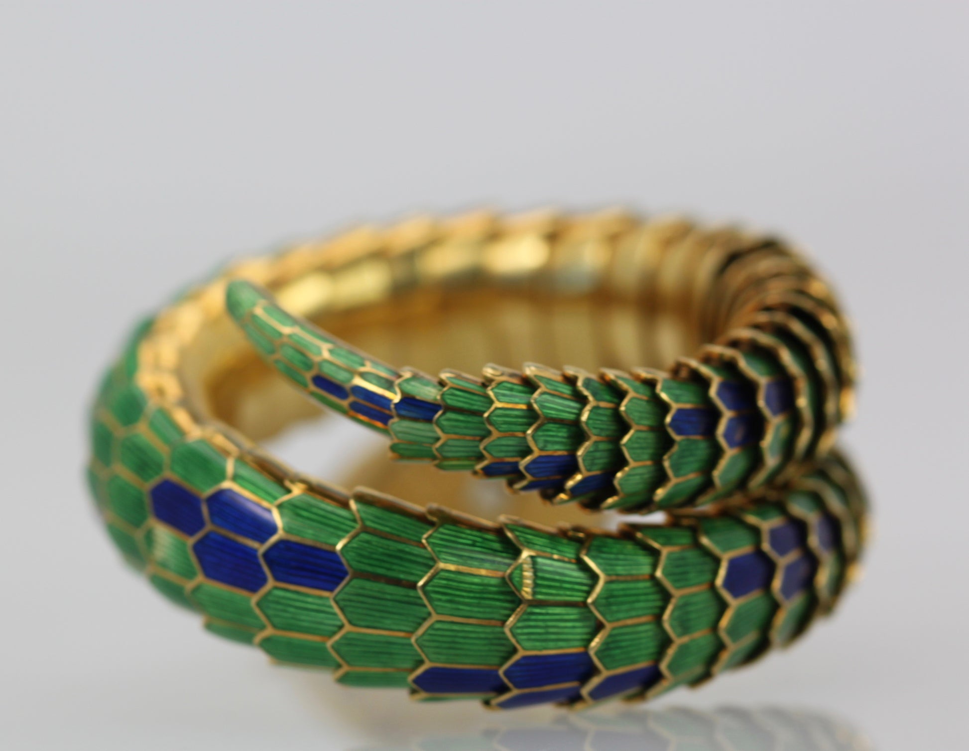 Enamel Articulated Snake Bracelet