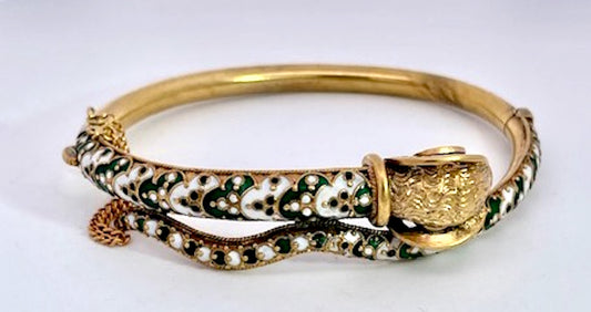 Enamel Ram Bracelet 9K