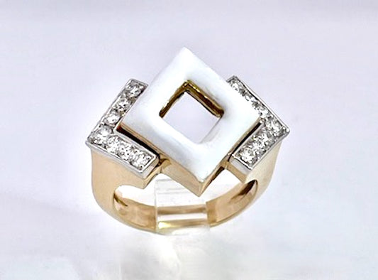 David Webb 18K Enamel Ring