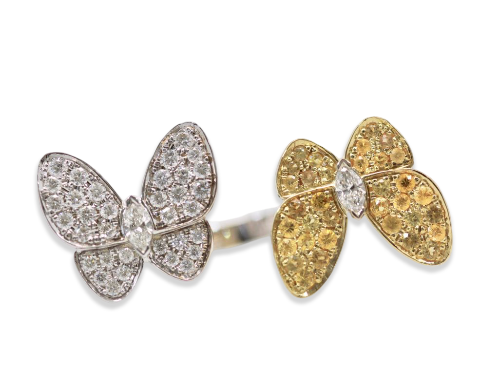 Van Cleef Double Butterfly Ring