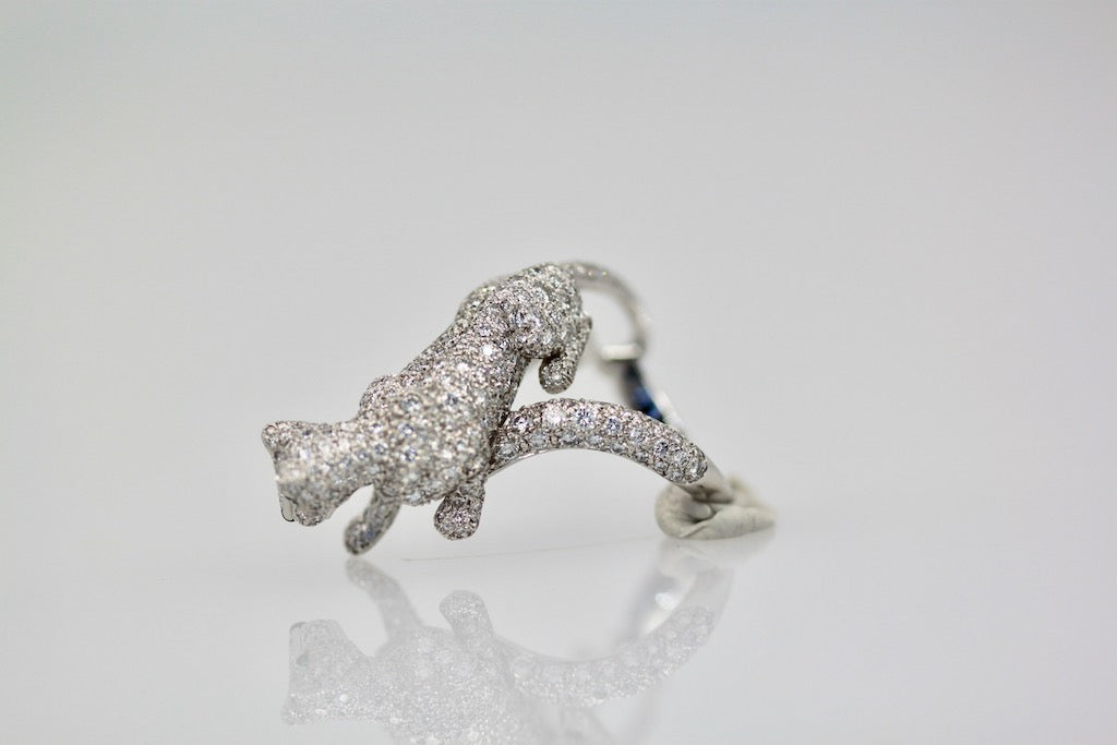 Cartier Diamond Walking Panthere Ring