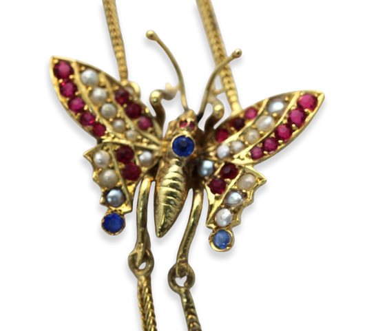 Victorian Butterfly Mitten/Muff Extra Long Chain