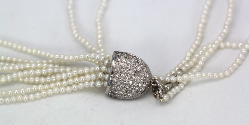 Natural Baby Seed Pearl Necklace With Pearl Tassel