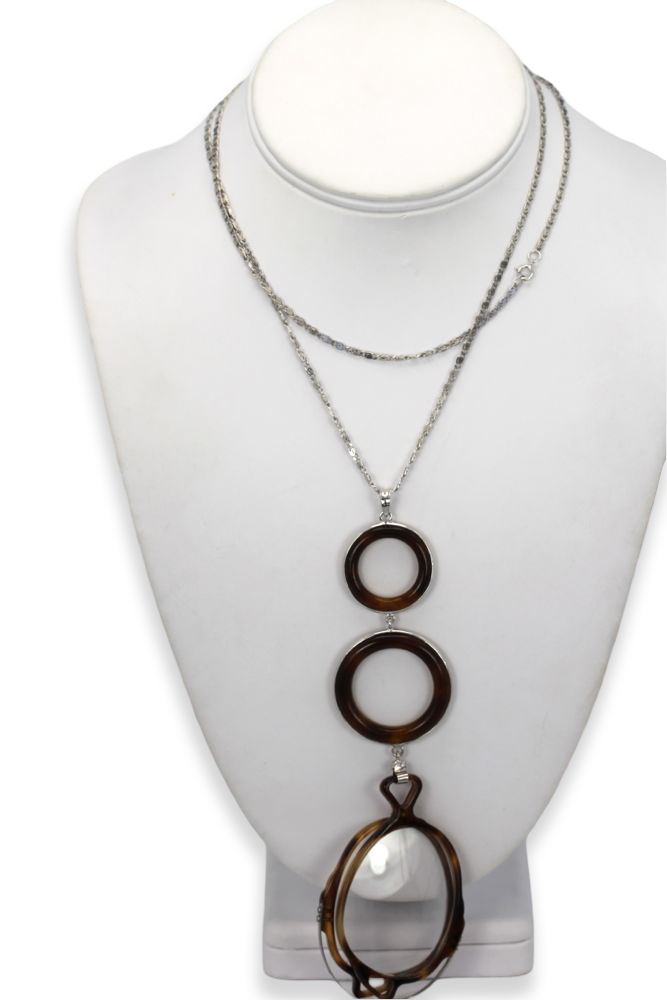 Vintage Horn Lorgnette With Sterling Silver
