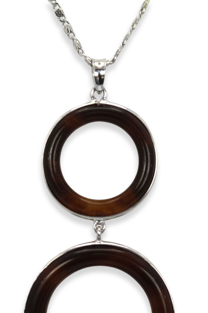 Vintage Horn Lorgnette With Sterling Silver