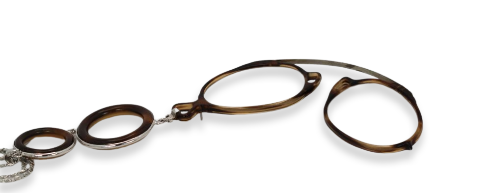 Vintage Horn Lorgnette With Sterling Silver
