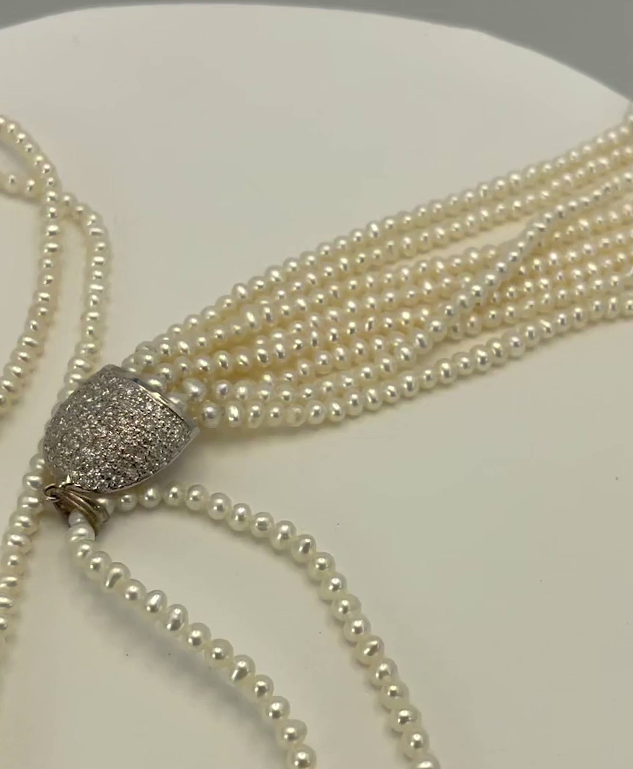 Natural Baby Seed Pearl Necklace With Pearl Tassel