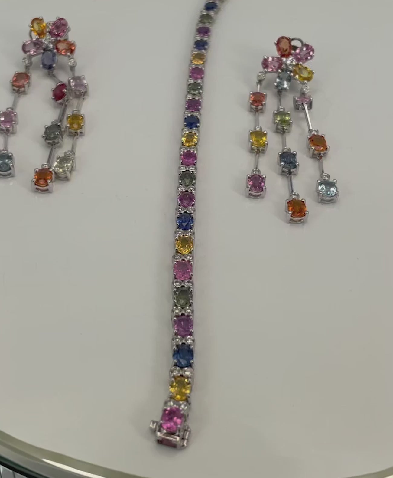 Multi Colored Fancy Sapphire Diamond Bracelet