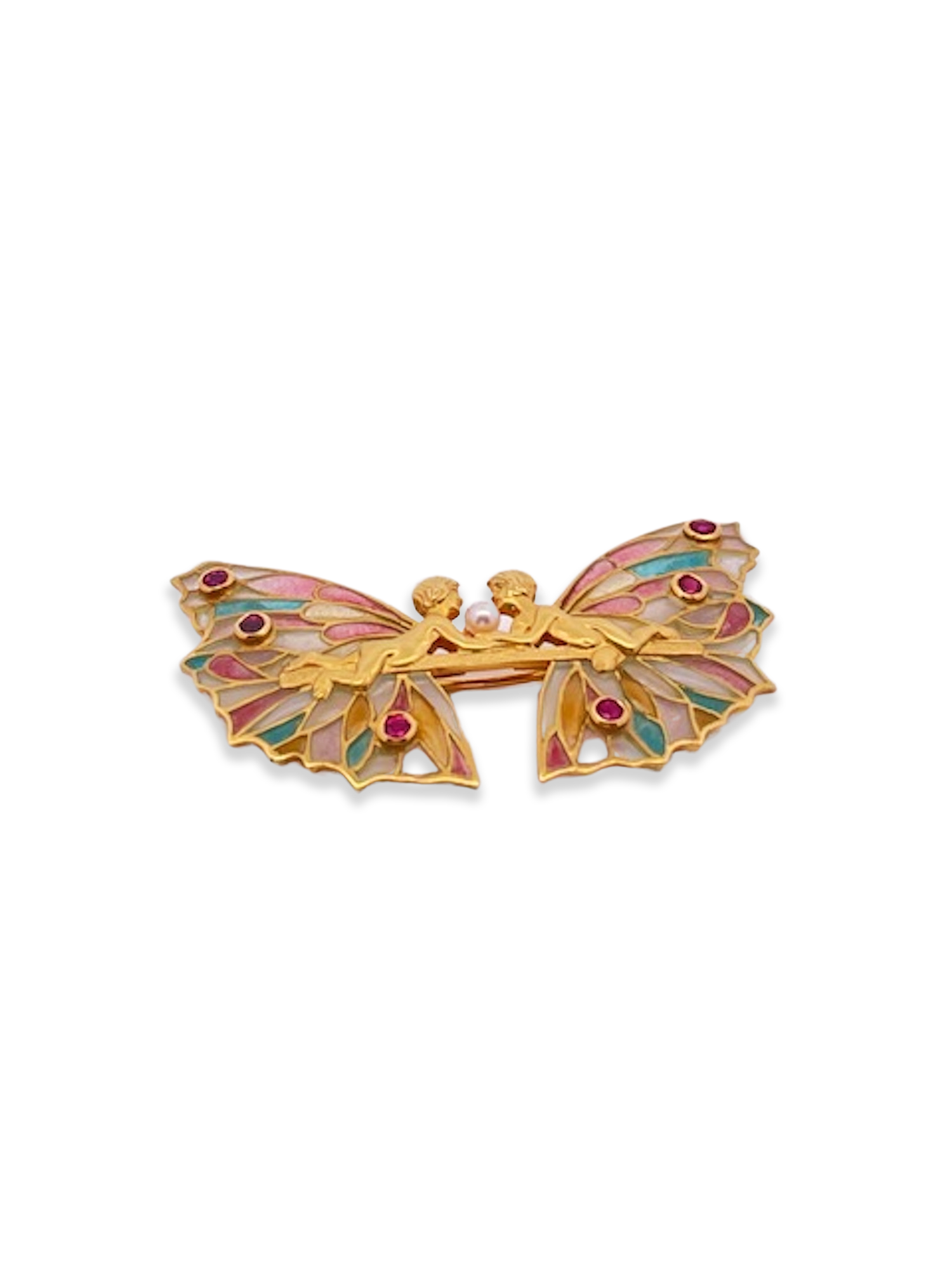 Masiera Plique a jour Brooch Pendant necklace