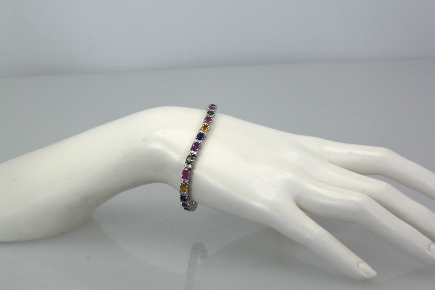 Multi Colored Fancy Sapphire Diamond Bracelet