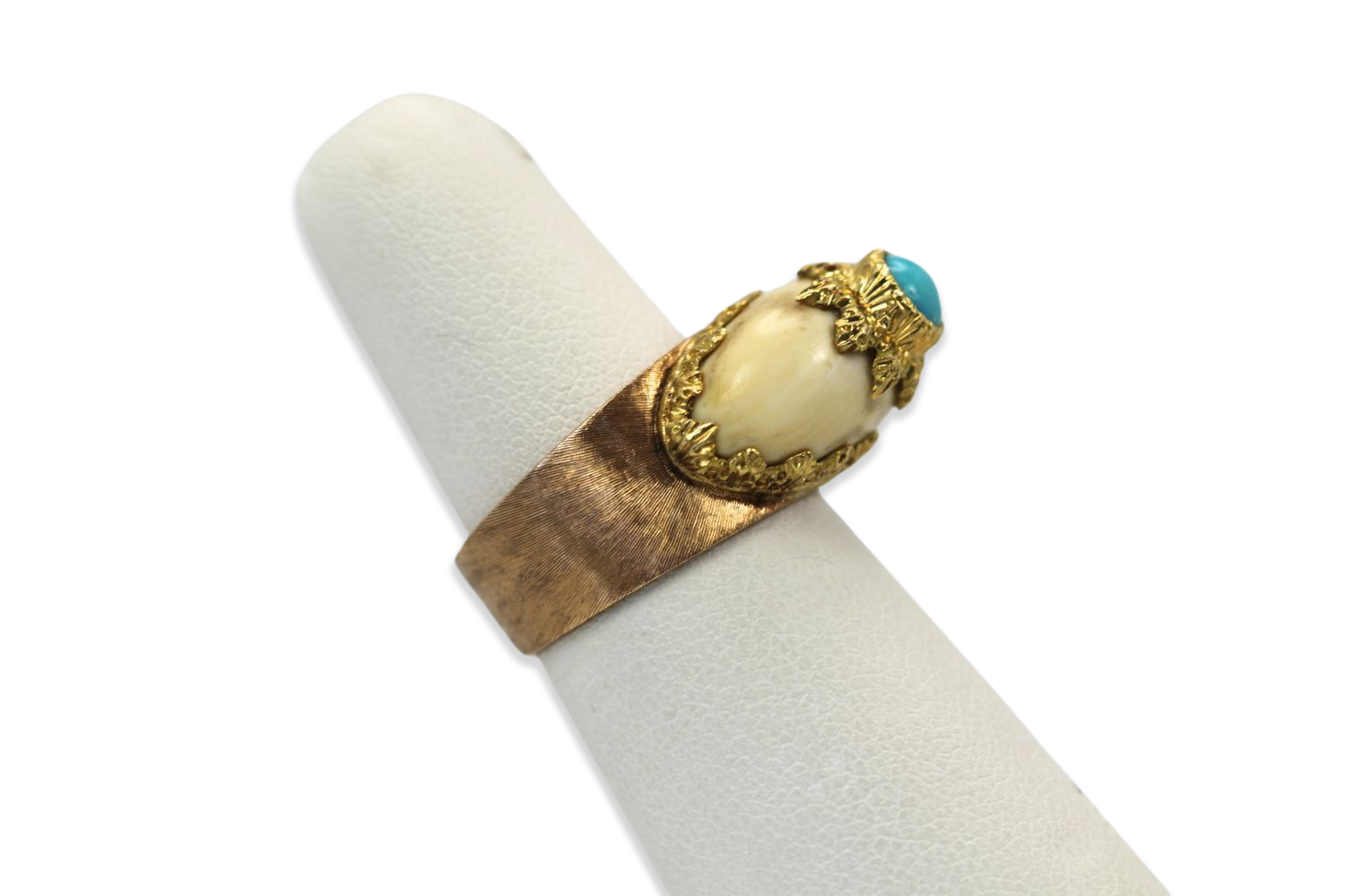 Buccellati 18K Brushed Yellow Gold & Turquoise Ring