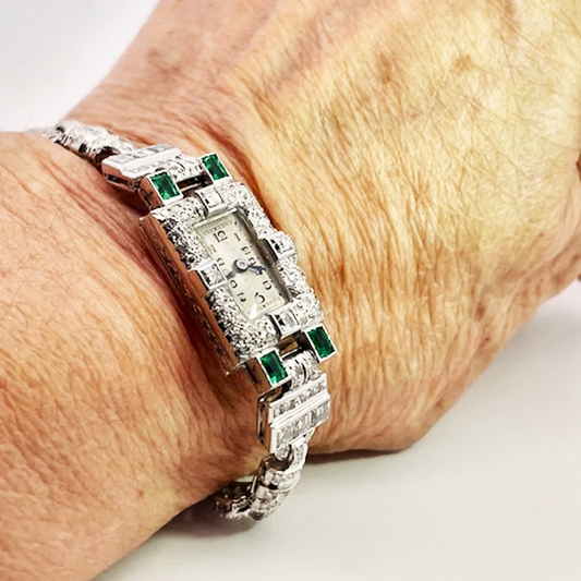 Deco Emerald Diamond Watch