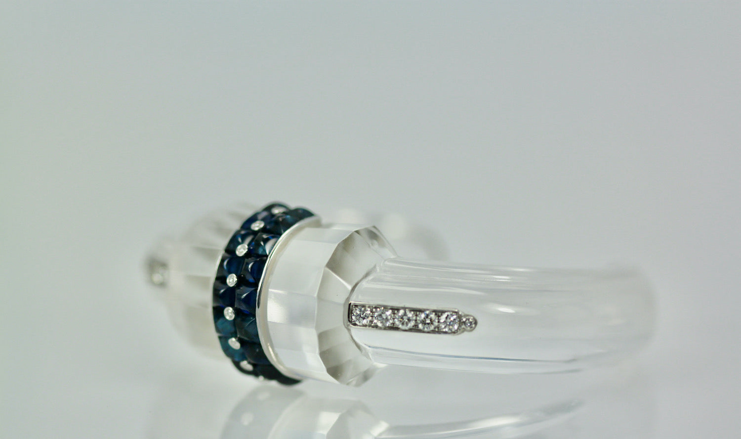 Rock Crystal Bracelet with Sapphires