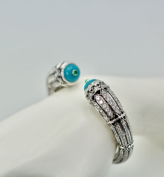 Cartier High Jewelry Diamond Turquoise Bracelet