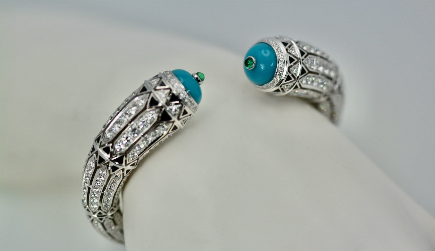 Cartier High Jewelry Diamond Turquoise Bracelet