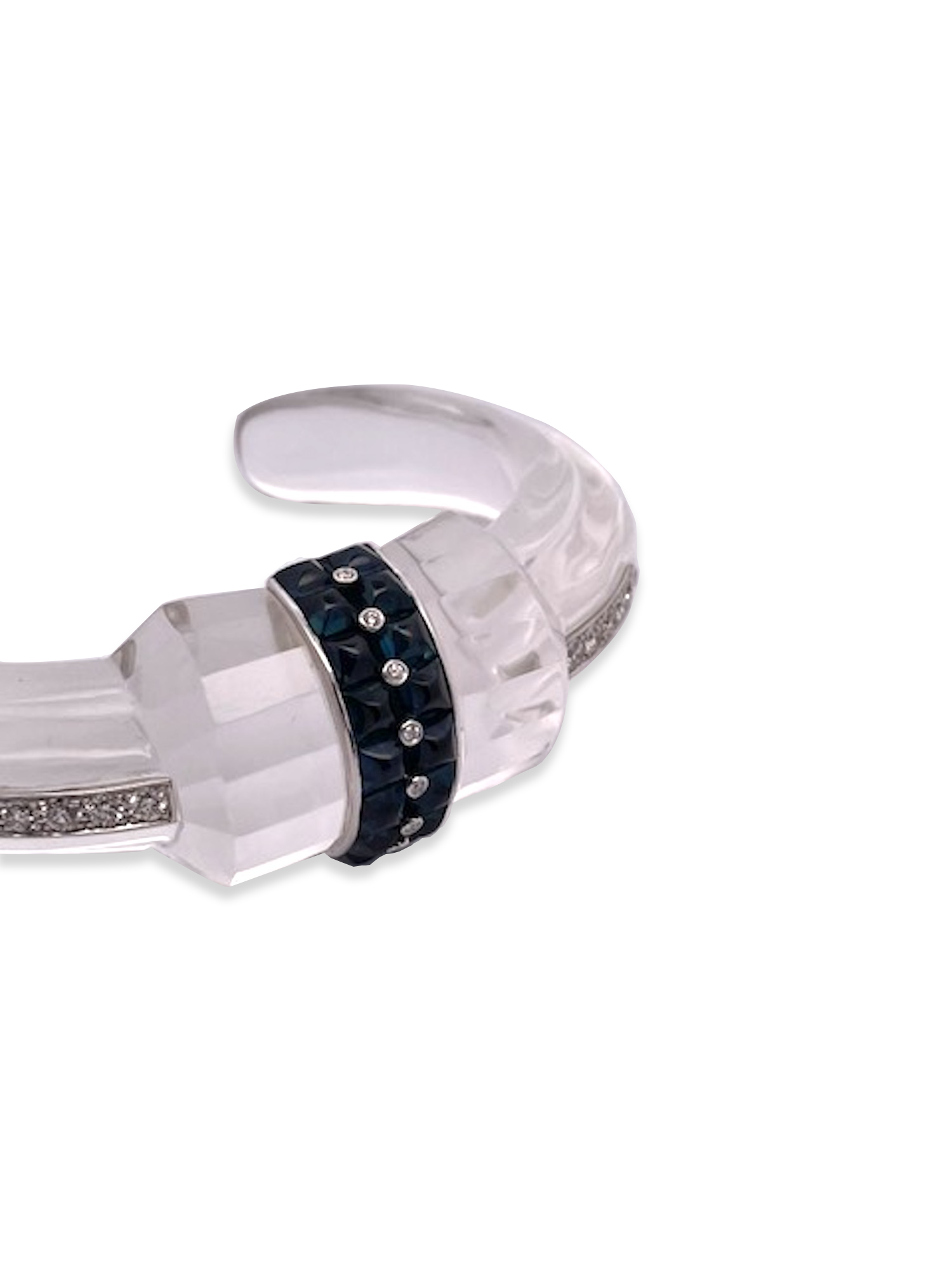 Rock Crystal Bracelet with Sapphires